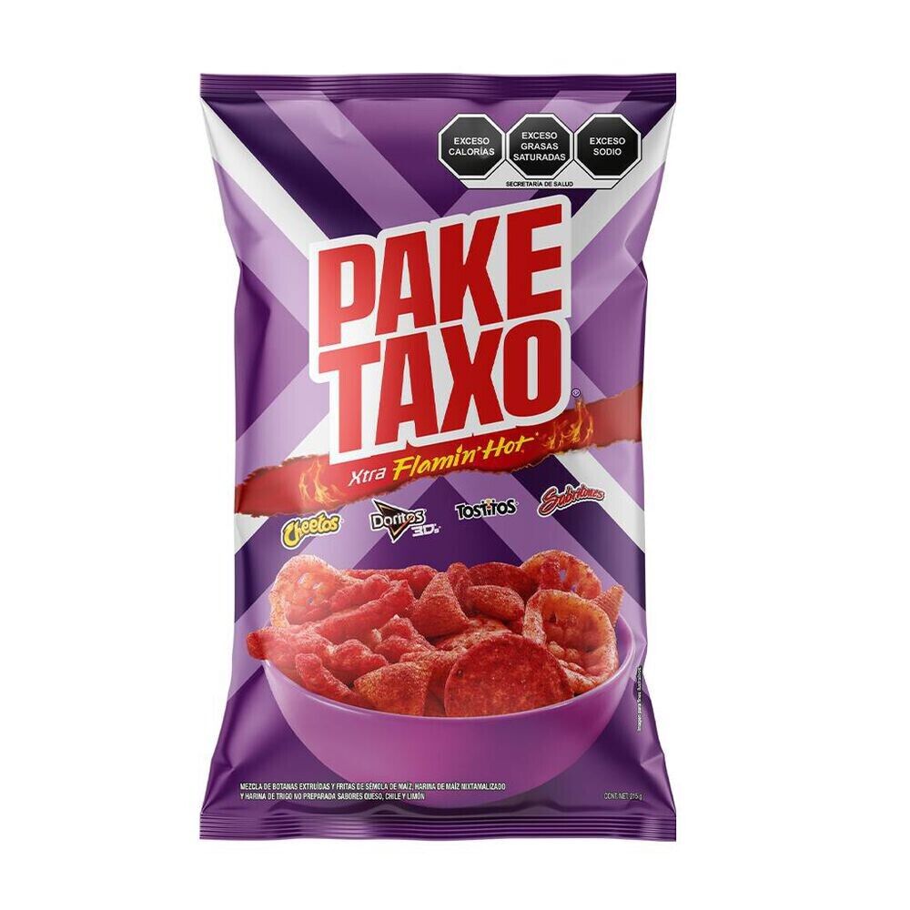 Sabritas Pake Taxo Flaming Hot Assorted Mexican Chips - Big 215g Bag