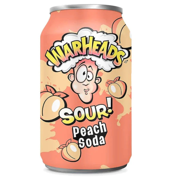 Warheads SOUR! Peach Soda - 12oz (355ml)