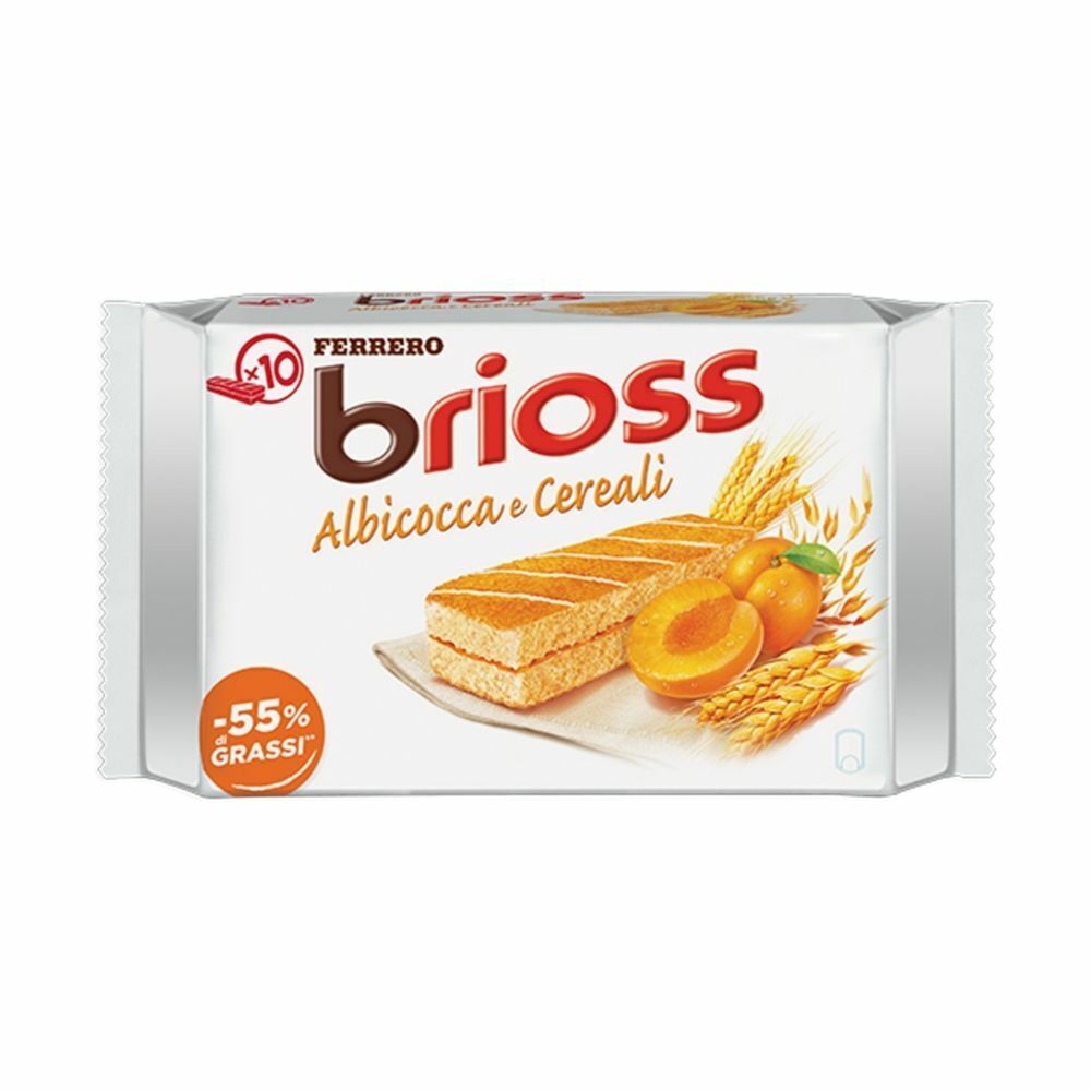 Ferrero Kinder Brioss Apricot & Cereals 10 Pack Snacks 280 gr