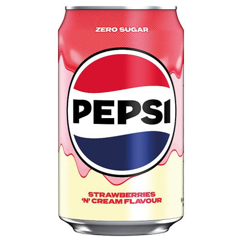 Pepsi Strawberry & Cream Soda zero sugar 330ml