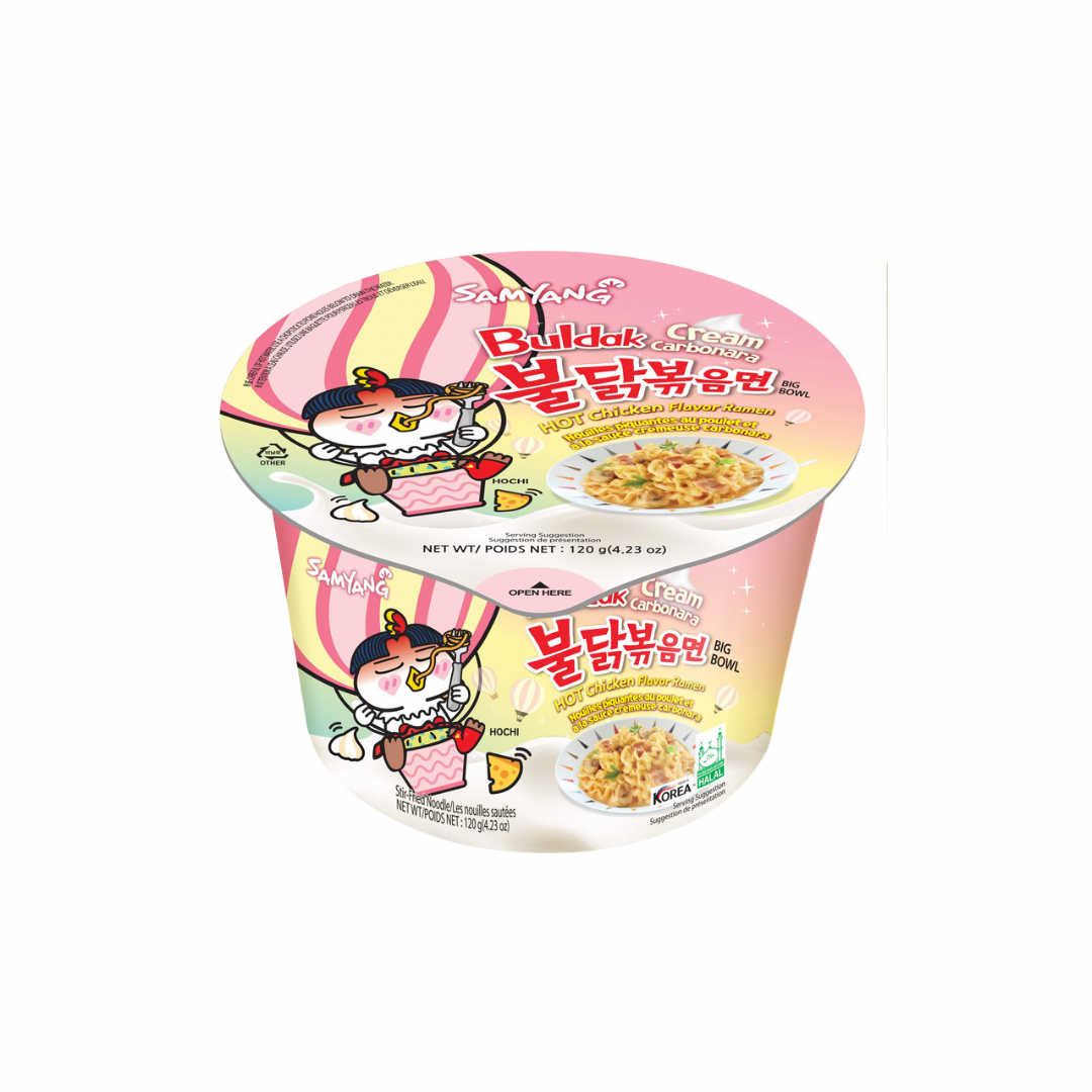Samyang Buldak Cream Carbo Ramen Big Bowl (120G)