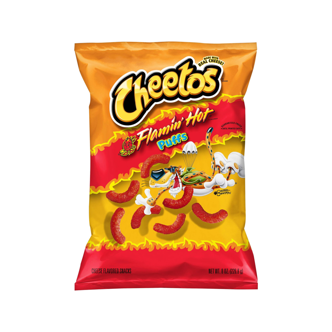 Hot Flamin Puffs Cheetos