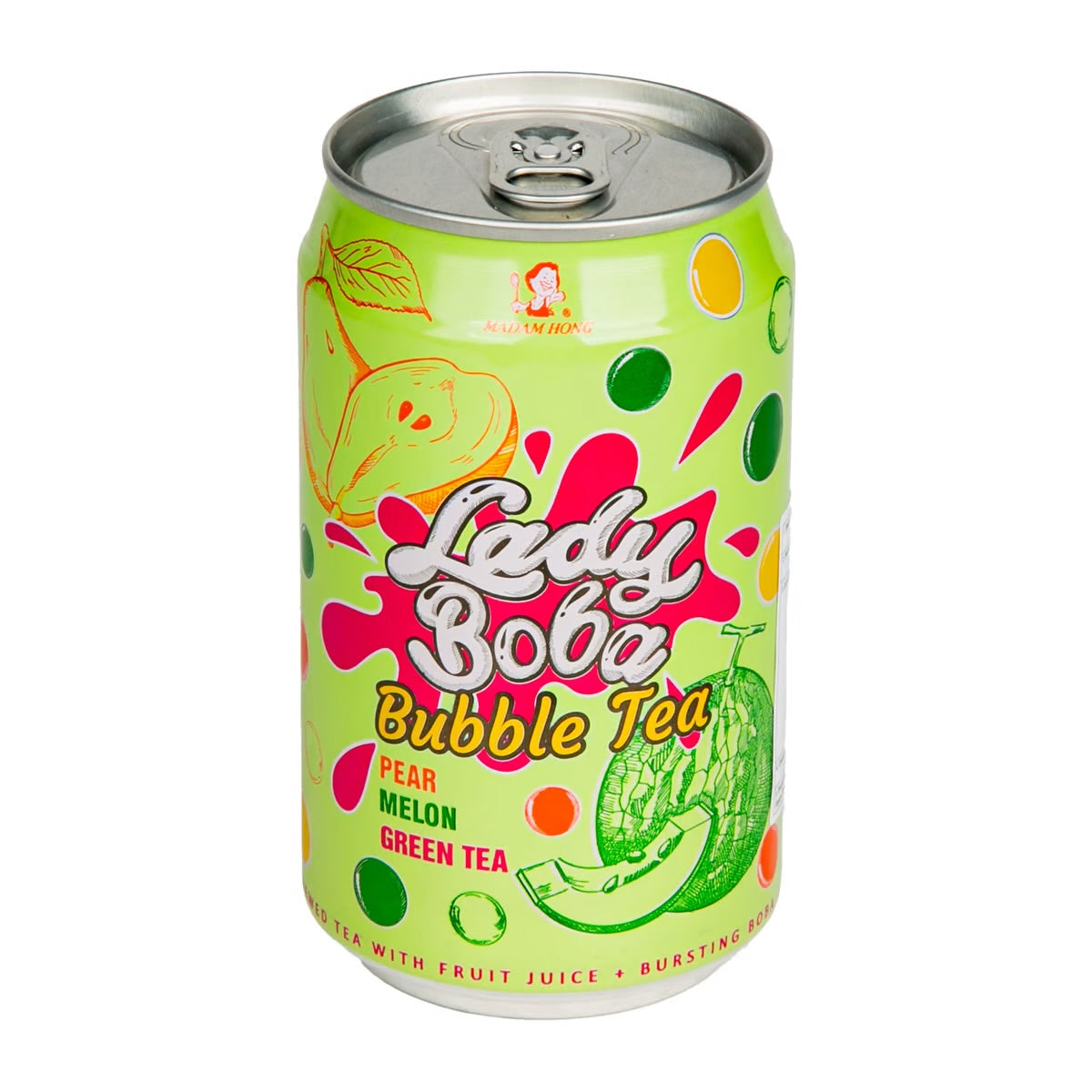 Lady Boba Bubble Tea Pear Melon & Green Tea 320 ml