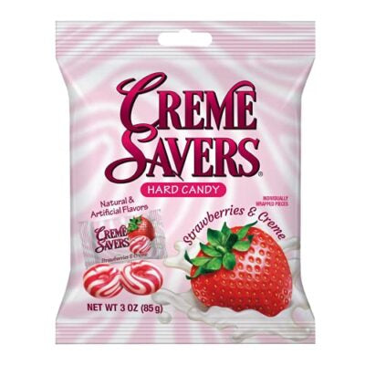 Creme Savers strawberries and cream hard candy