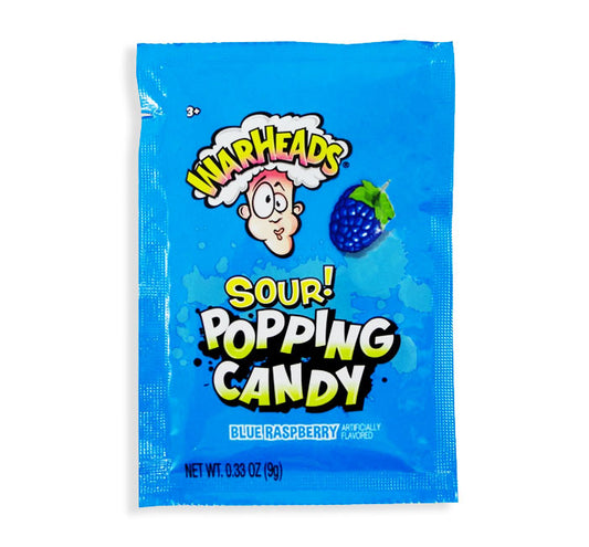 WarHeads blue raspberry Popping Candy