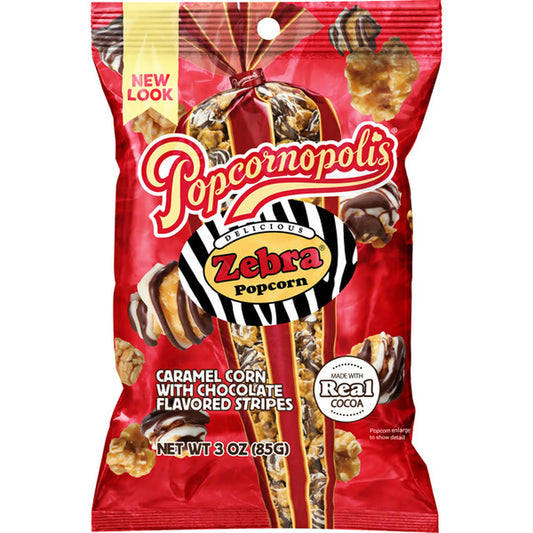 Popcornopolis Zebra Popcorn 3oz/85g