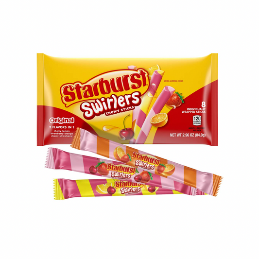 Starburst Swirlers Sticks Chewy Candy, Share Size, 2.96 oz