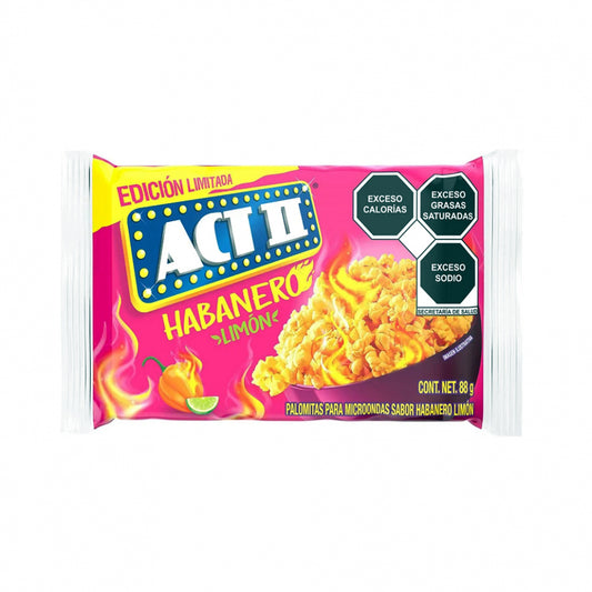 Act Il lemon habanero flavored
microwave popcorn (88g)