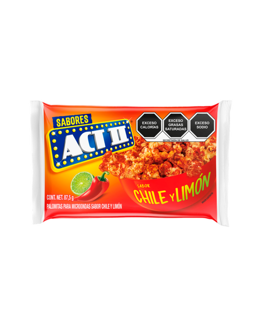 Act Il chile y limon flavored microwave popcorn (88g)