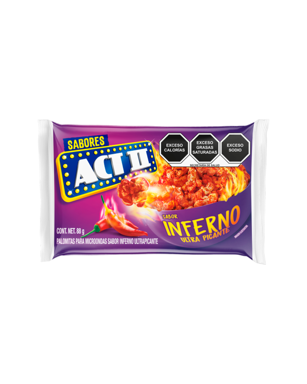 Act Il Inferno Ultra Picante flavored microwave popcorn (88g)