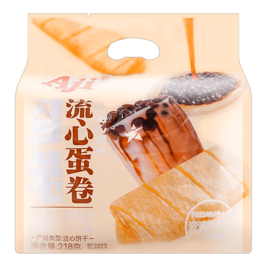 AJI EGG ROLL BOBA MILK TEA FLAVOR 218G