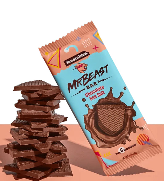 Feastables MrBeast Sea Salt Dark Chocolate Bar, 60g