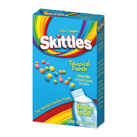 Skittles To Go tropical Punch 6 CT Per Box