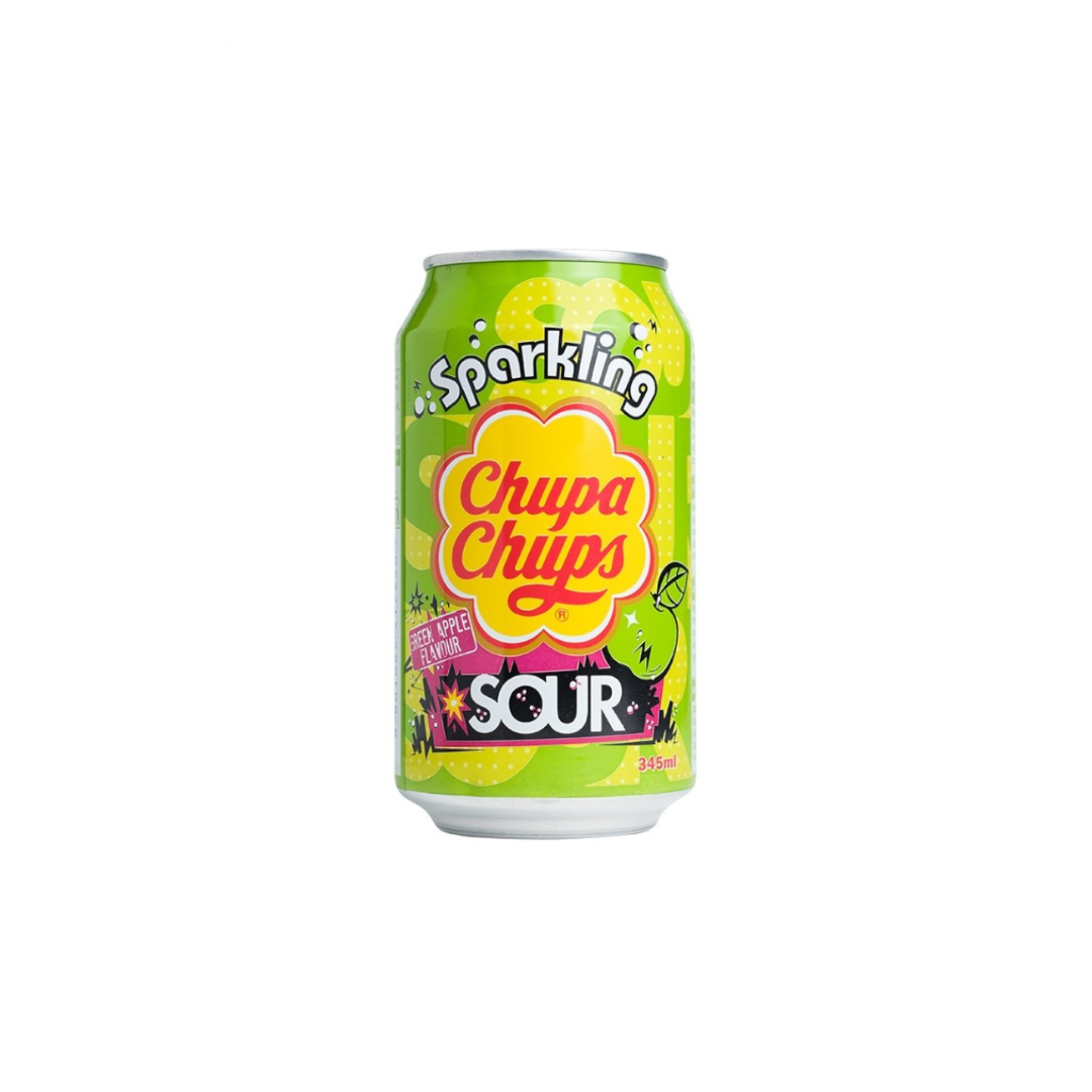 Chupa Chups Sour Green Apple Soda - 345ml (Korea)
