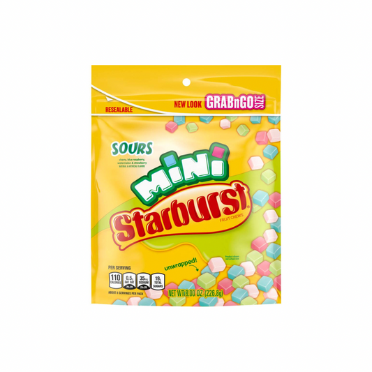 Starburst Minis Sours Candy bag, 8.0 Ounce