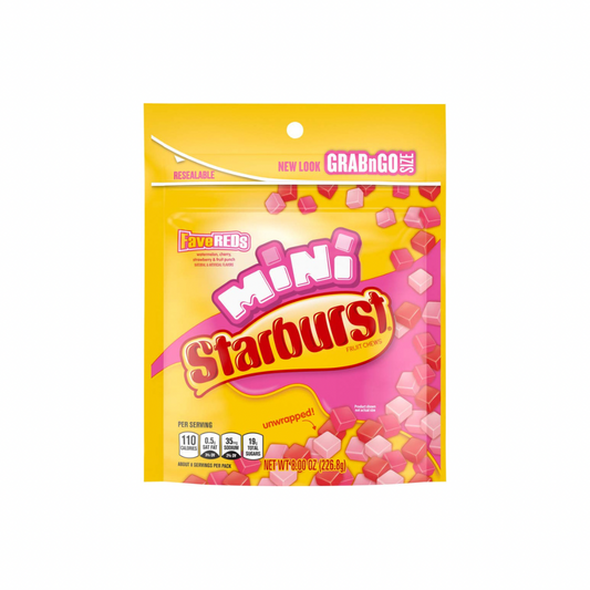 Starburst FaveREDS Minis Fruit Chews Candy, 8 ounce
