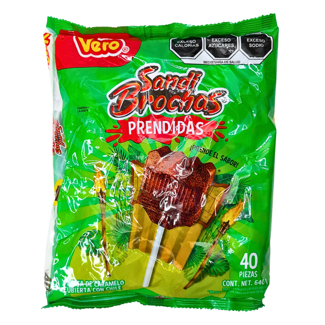 Vero Sandi Brochas Prendidas Mexican Lollipop - 40pieces
