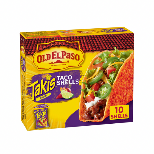 Old El Paso stand 'n stuff Takis Fuego taco shells, 10 count