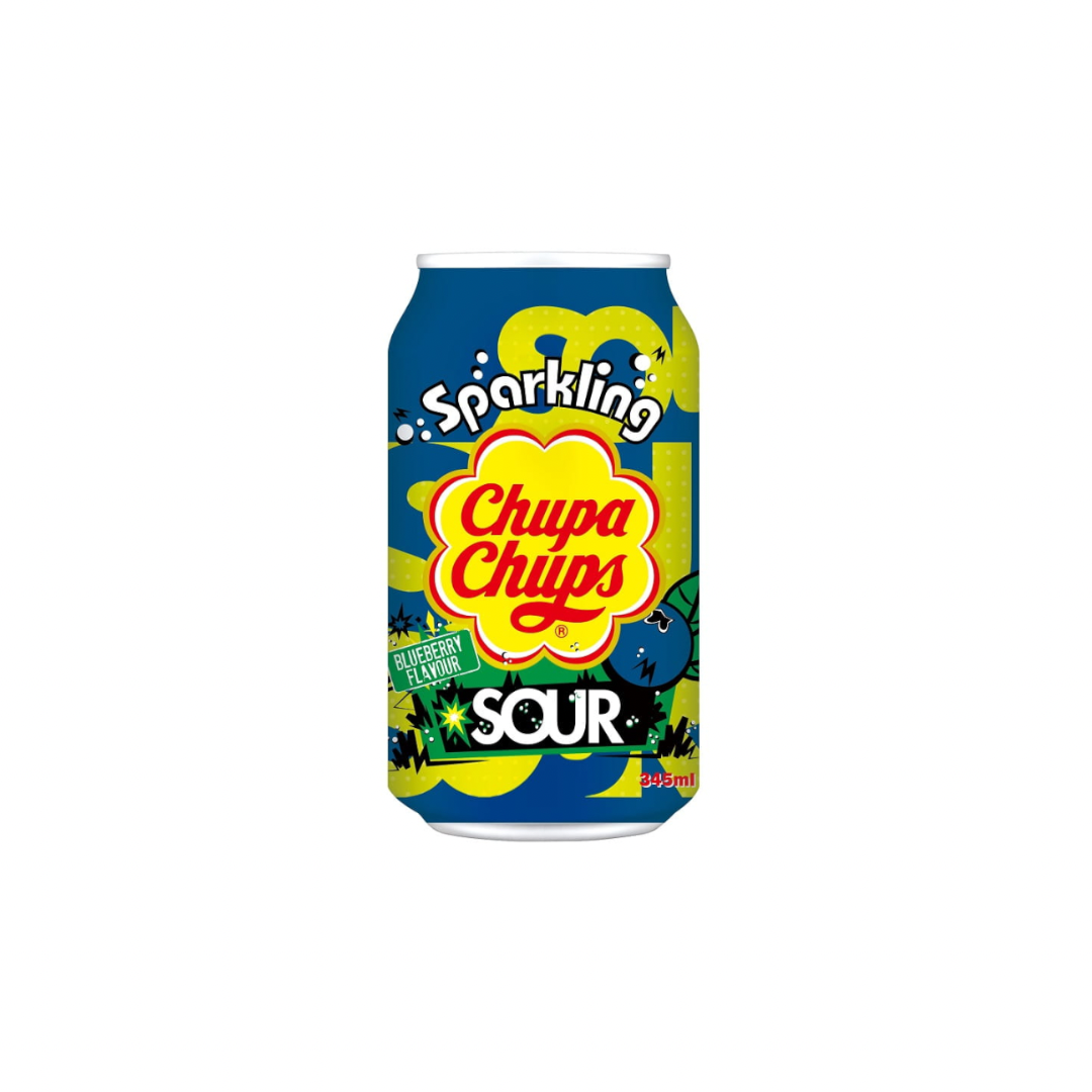 Chupa Chups Sour Blueberry Soda - 345ml (Korea)