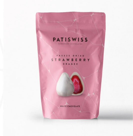 Patiswiss White Chocolate Strawberry Dragee 80gr